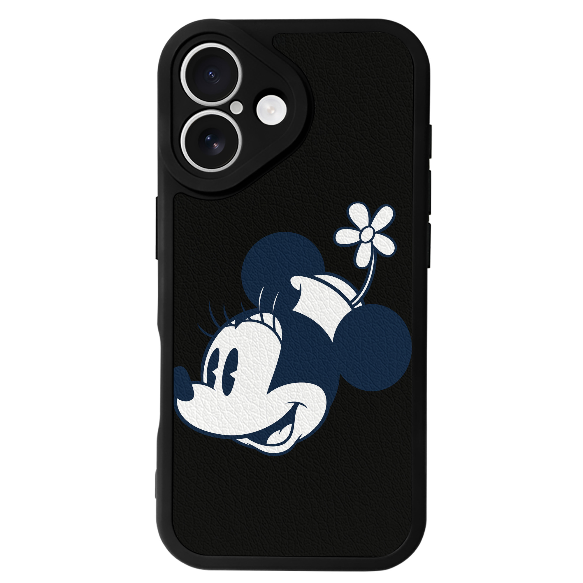 （画像用） ミッキーマウス Mickey Mouse 【iPhone 16シリーズ対応】シリコンスマホケース（レザー調） 材質：シリコン